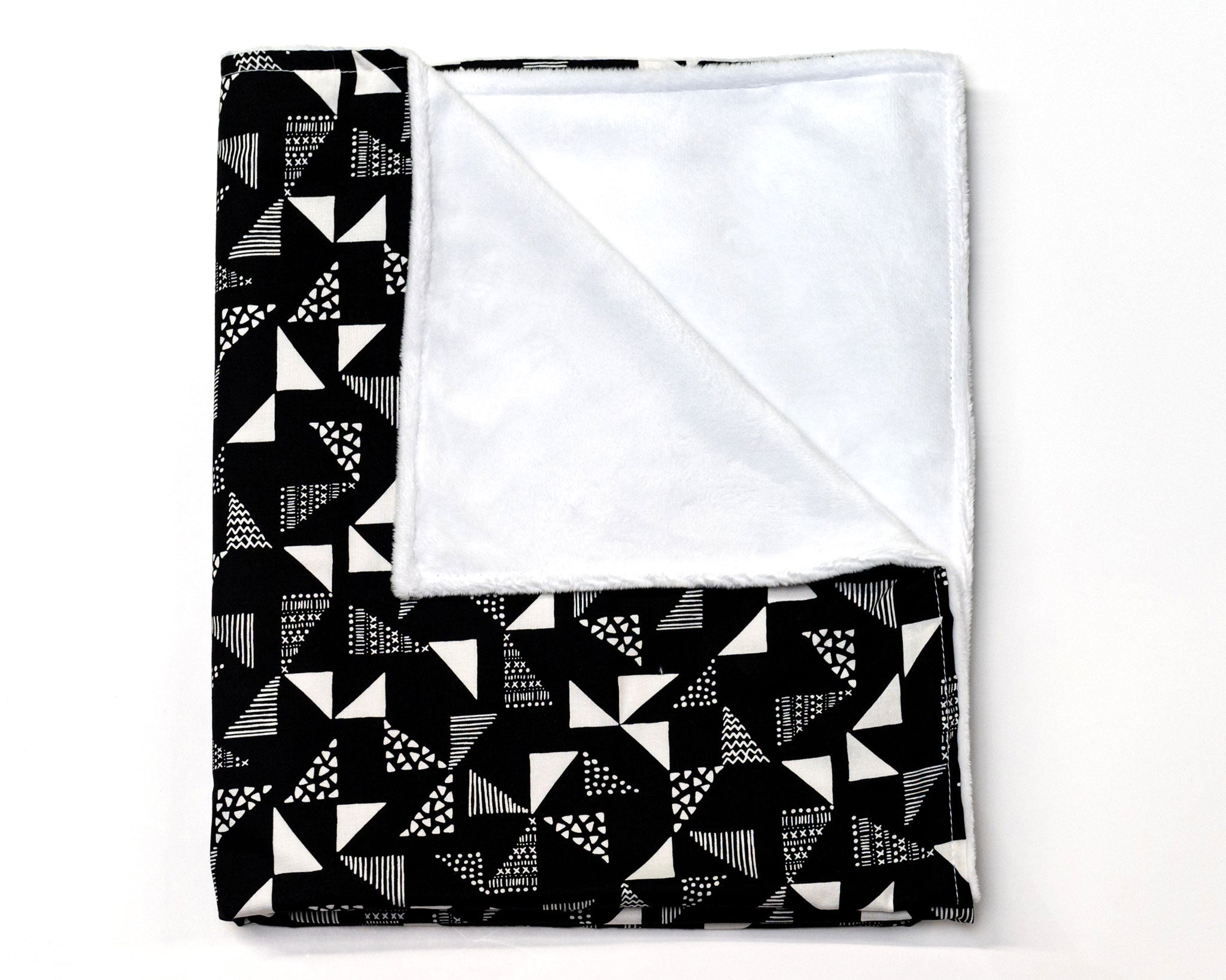 Pinwheels - Baby Blanket - Multi-Pinwheels on Black - Olli+Lime